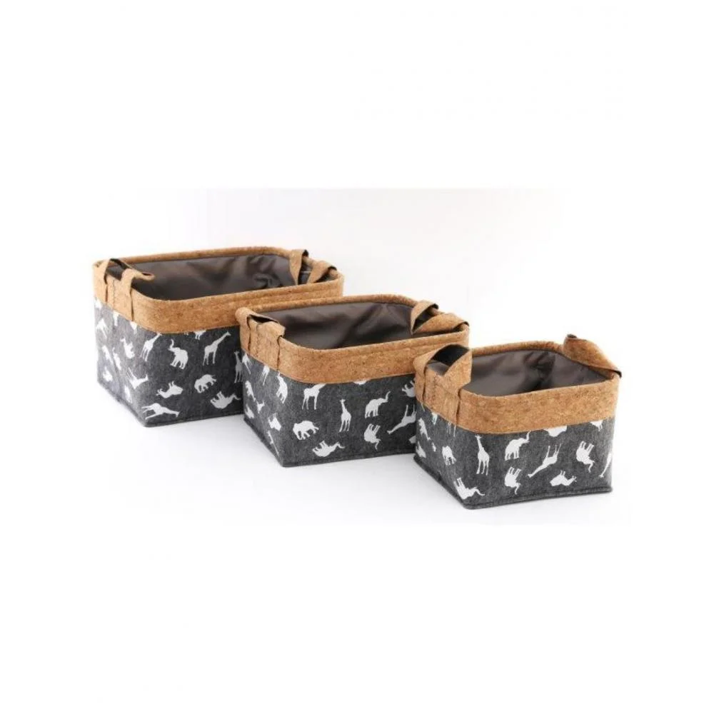 Φωτογραφία προϊόντος: Plastona Καλάθια σετ3 "JUNGLE ANIMALS 34X26X20/29X23X18/24X20X16CM