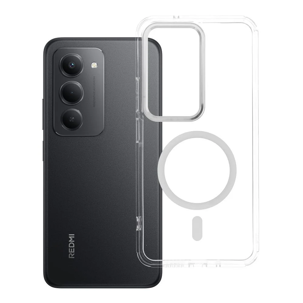 Φωτογραφία προϊόντος: . Case FRAME CLEAR HYBRID MAG COVER compatible with MagSafe for XIAOMI Redmi 15 transparent