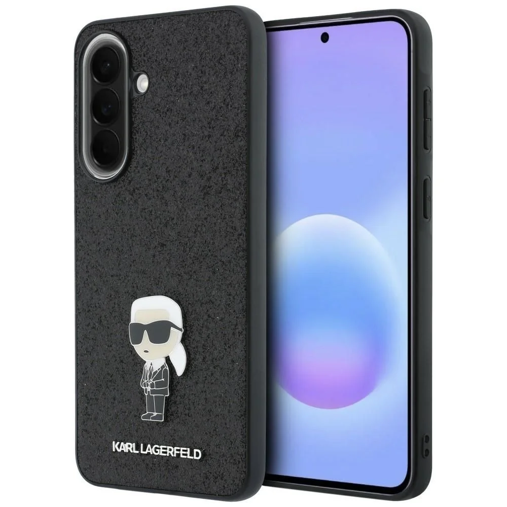 Φωτογραφία προϊόντος: . KARL LAGERFLED case for SAMSUNG A37 KLHCSA37GKNPSK (Fixed Glitter Ikonik Logo Metal Pin) black