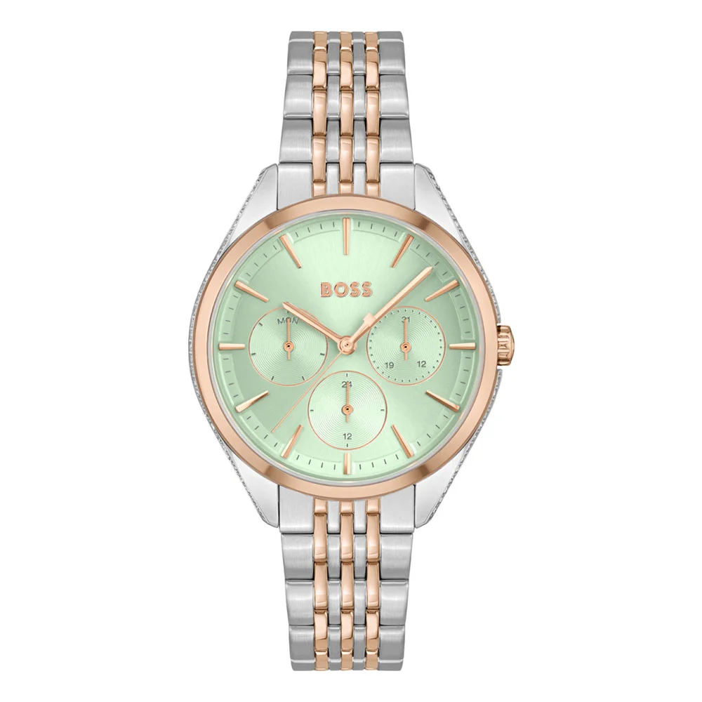 Φωτογραφία προϊόντος: BOSS Saya Crystals Two Tone Stainless Steel Bracelet 1502641
