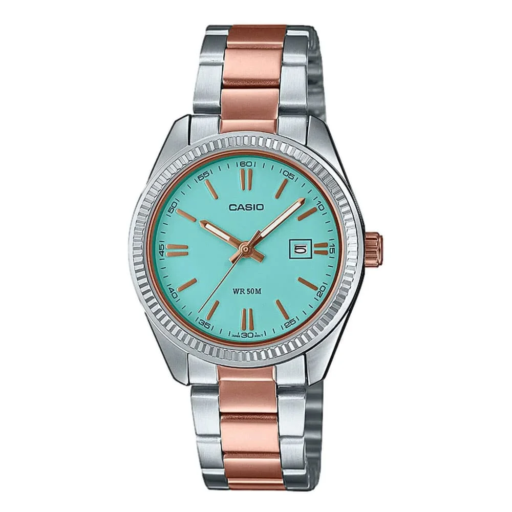 Φωτογραφία προϊόντος: CASIO Two Tone Stainless Steel Bracelet LTP-1302PRG-2AVEF