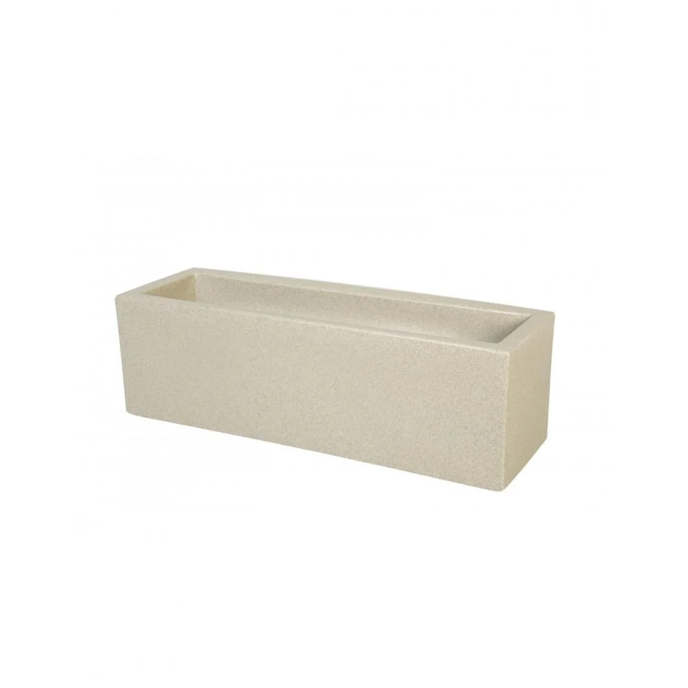 Φωτογραφία προϊόντος: Plastona Ζαρντινιέρα CUBE slim rock 100Χ30Χ50