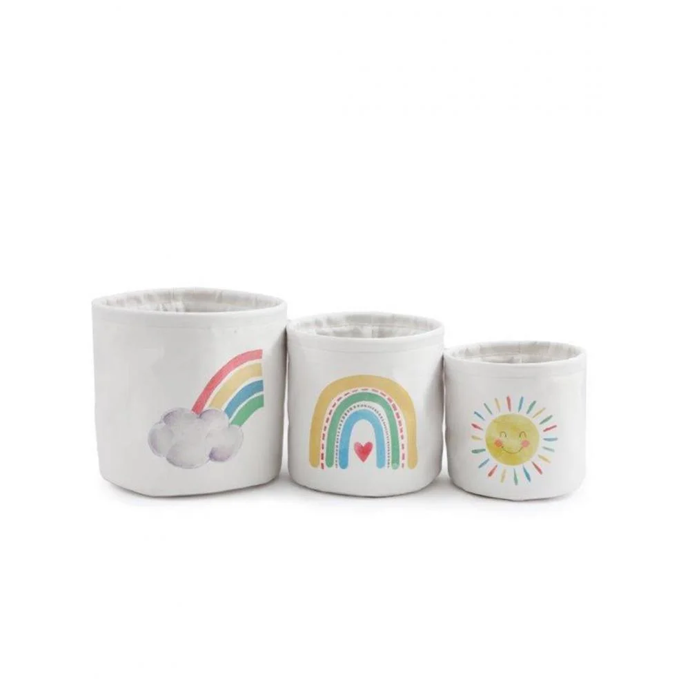 Φωτογραφία προϊόντος: Plastona Καλάθι υφασμ. "Rainbow" set3/23x23/20x20/17x17cm