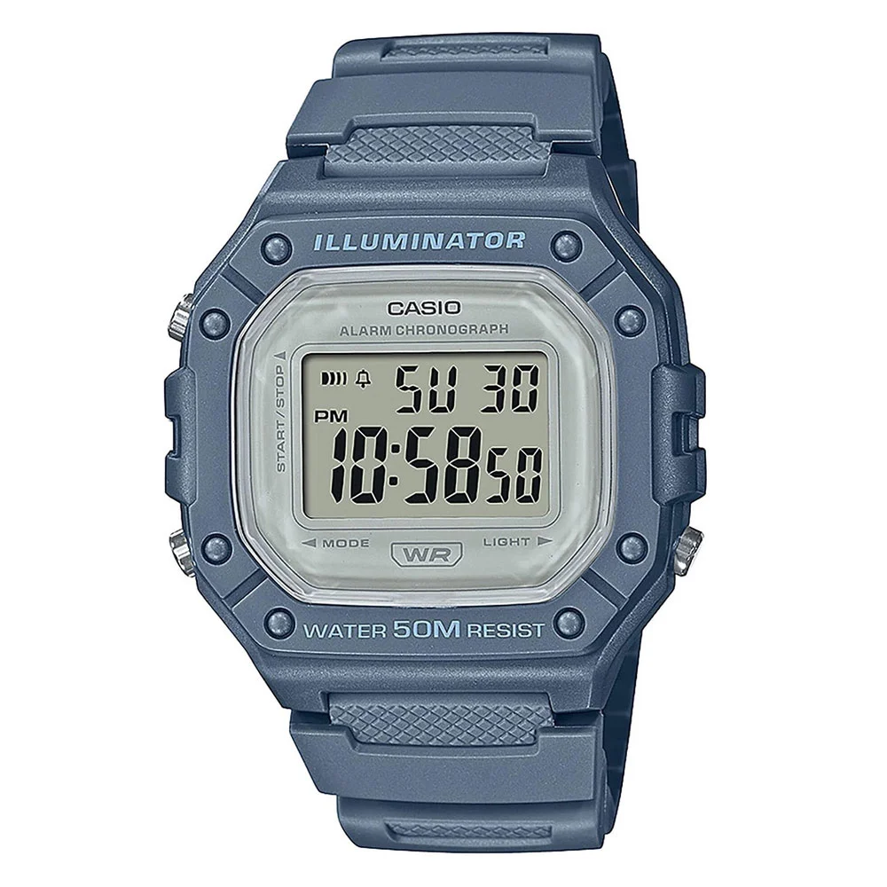 Φωτογραφία προϊόντος: CASIO Collection Chronograph Blue Rubber Strap W-218H-3AVEF