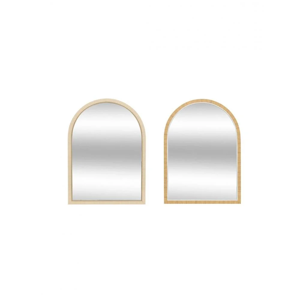 Φωτογραφία προϊόντος: Plastona Καθρέφτης τοίχου καμάρα φυσικό/καφέ πλαστ.πλαίσιο 55x75cm