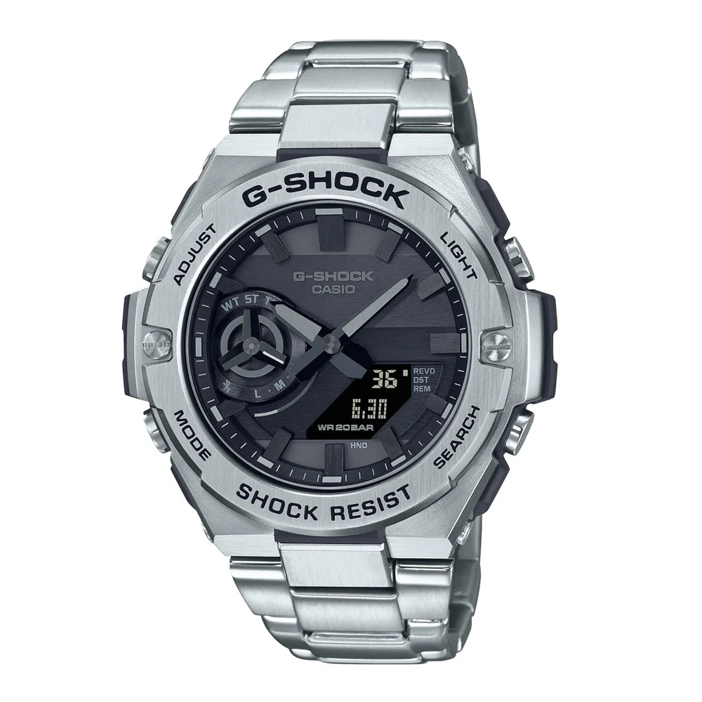 Φωτογραφία προϊόντος: CASIO G-Shock Solar Silver Stainless Steel Bracelet GST-B500D-1A1ER