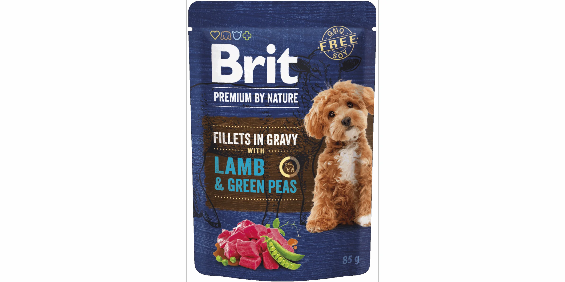 Φωτογραφία προϊόντος: Brit Premium By Nature® Dog Pouches Fillets in Gravy Lamb + Green Peas
