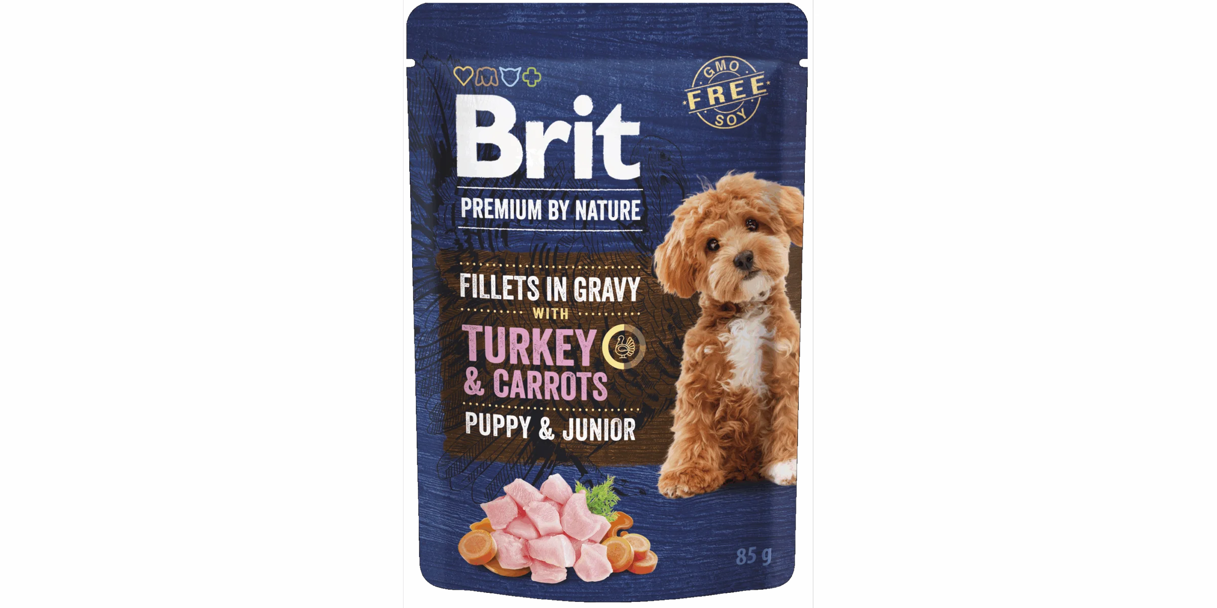 Φωτογραφία προϊόντος: Brit Premium By Nature® Puppy Pouches Fillets in Gravy Turkey + Carrots