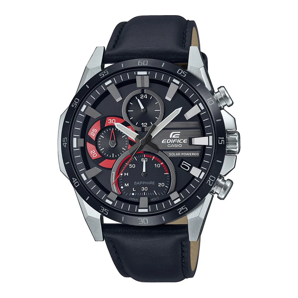 Φωτογραφία προϊόντος: CASIO Edifice Solar Black Leather Chronograph EFS-S620BL-1AVUEF