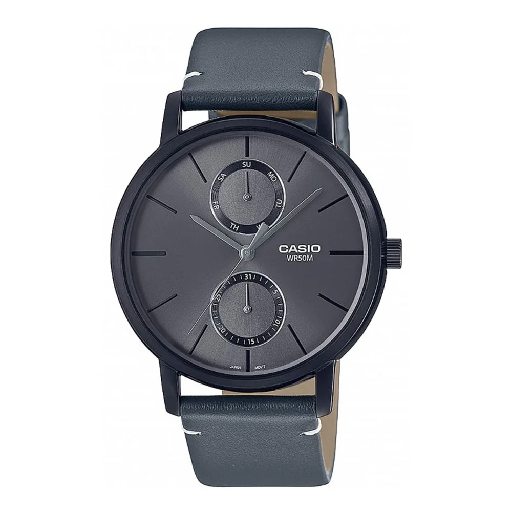 Φωτογραφία προϊόντος: CASIO Collection Grey Leather Strap MTP-B310BL-1AVEF