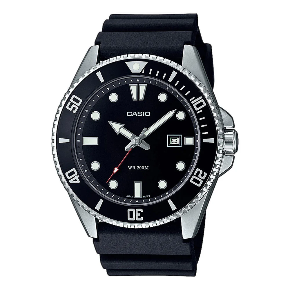 Φωτογραφία προϊόντος: CASIO Collection Black Rubber Strap MDV-107-1A1VEF
