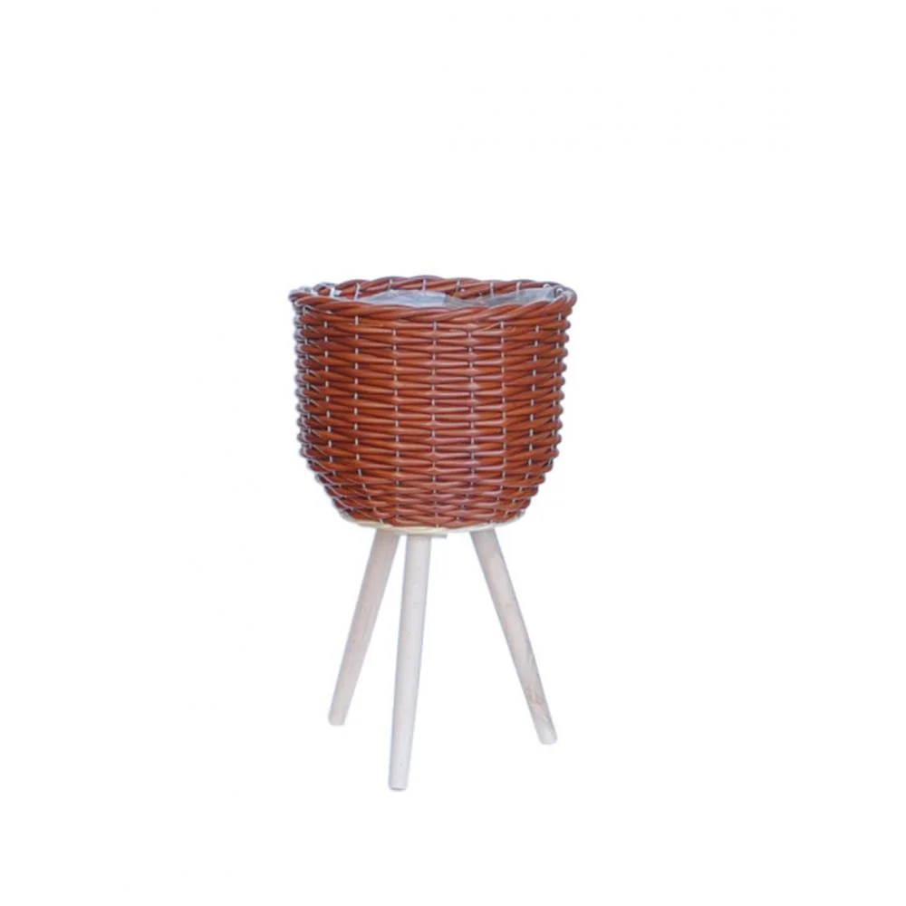 Φωτογραφία προϊόντος: Plastona Κασπώ rattan καφέ σε τρίποδο 25Χ22/44