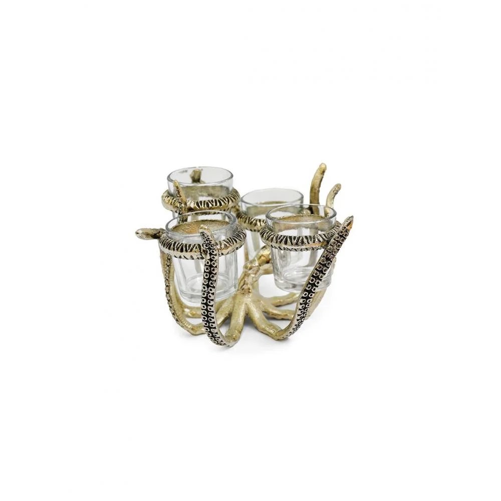 Φωτογραφία προϊόντος: Plastona Κηροπήγιο "OCTOPUS" aluminium 19x17cm