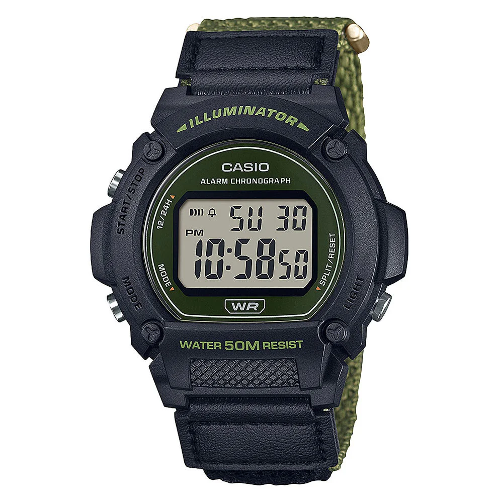 Φωτογραφία προϊόντος: CASIO Collection Chronograph Two Tone Combined Materials Strap W-219HB-3AVEF