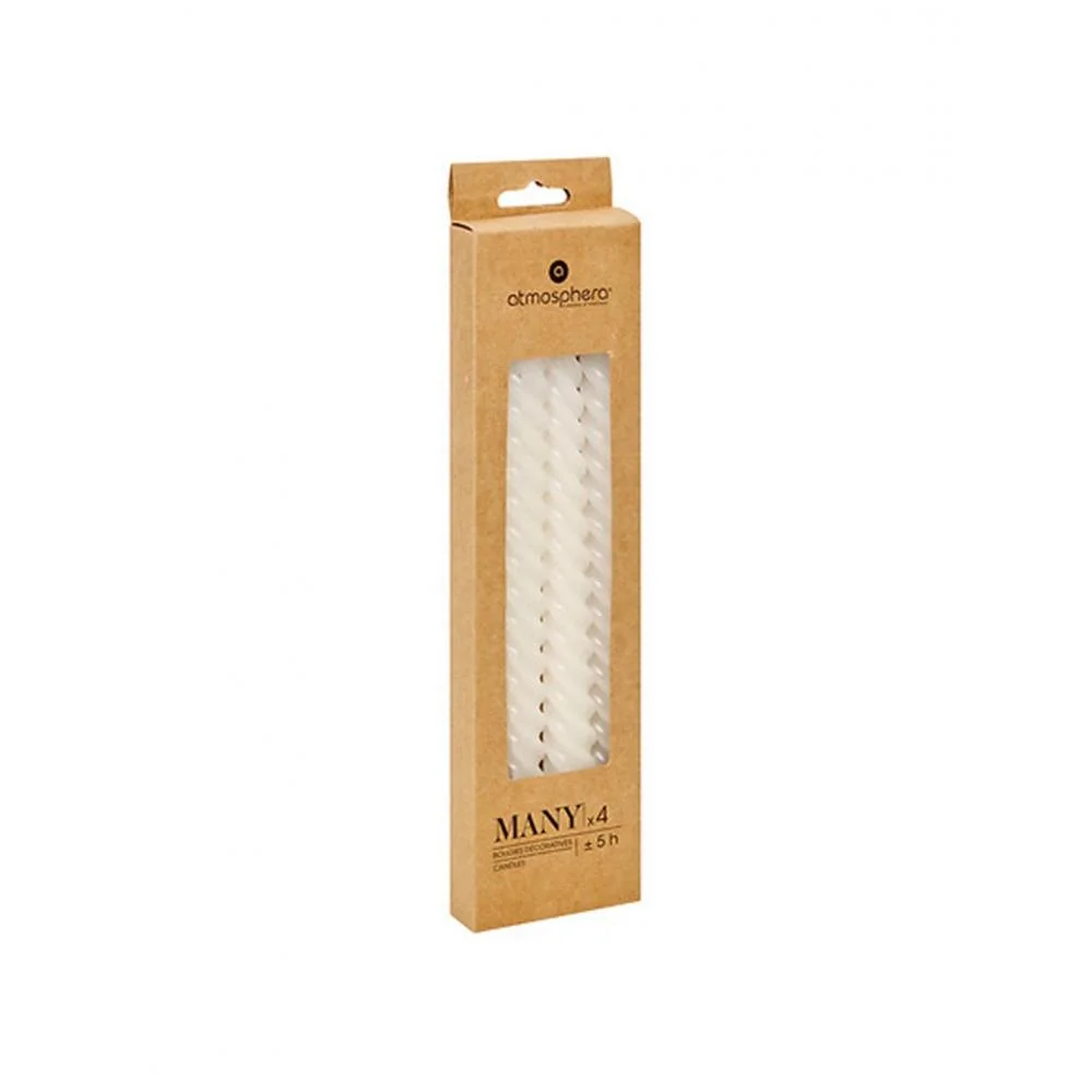 Φωτογραφία προϊόντος: Plastona Κεριά λευκά σετ4/25cm