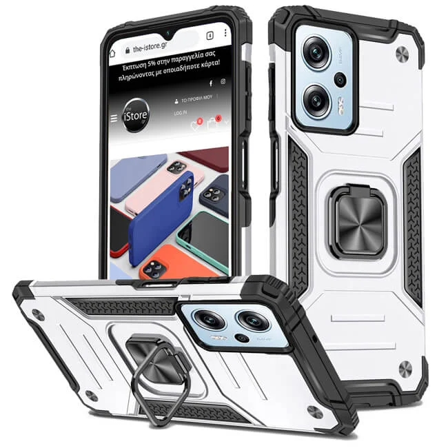 Φωτογραφία προϊόντος: Armor Ringstand Case Silver Xiaomi Redmi Note 12 Pro 5G