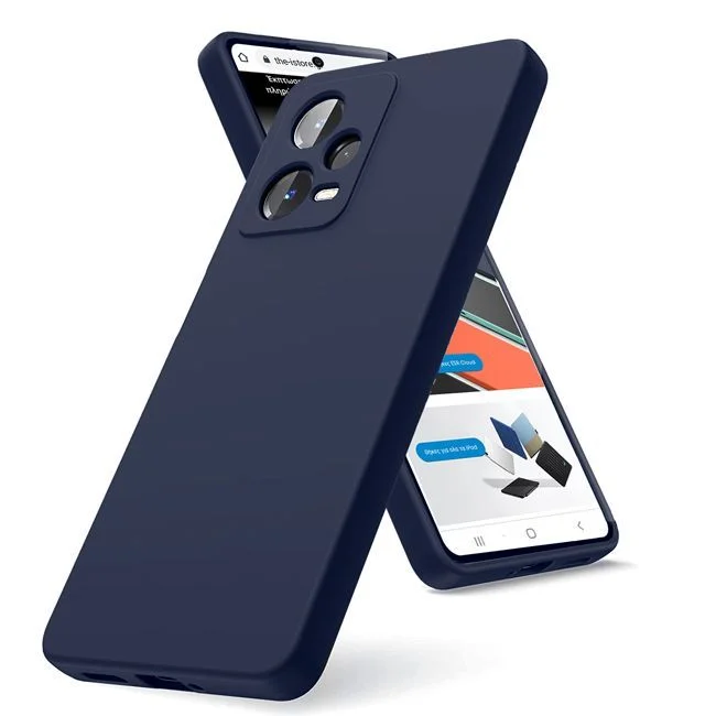 Φωτογραφία προϊόντος: Θήκη Rubber Silk Dark Blue Xiaomi Redmi Note 12 5G