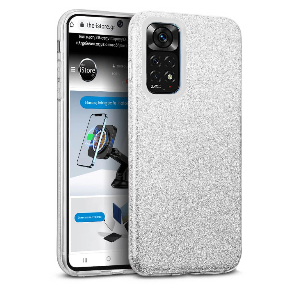 Φωτογραφία προϊόντος: Θήκη Hybrid Strass Silver Xiaomi Redmi Note 12 Pro 4G