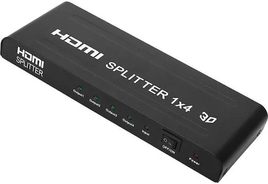 Φωτογραφία προϊόντος: Hdmi Splitter 1 Εισόδου 4 Εξόδων Anga Fullhd 1080p 3d 4k Ps-1014-4k Q-hd1400