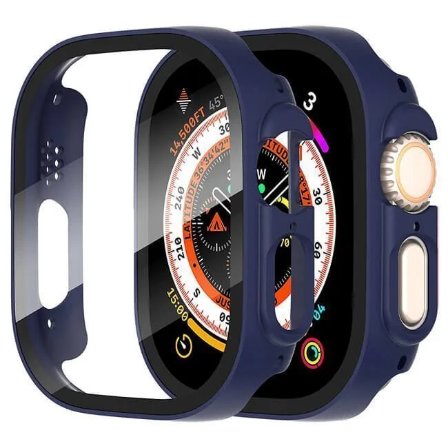 Φωτογραφία προϊόντος: 2-in-1 Hard Frame Blue+ Tempered Glass Apple Watch 49mm