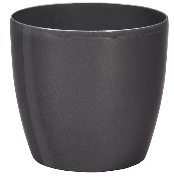 Φωτογραφία προϊόντος: PLASTONA Caspo Γλάστρα ROTO BRILLANTE 18 Ø18 X 16,5 cm/3,35 lt ΑΝΘΡΑΚΙ