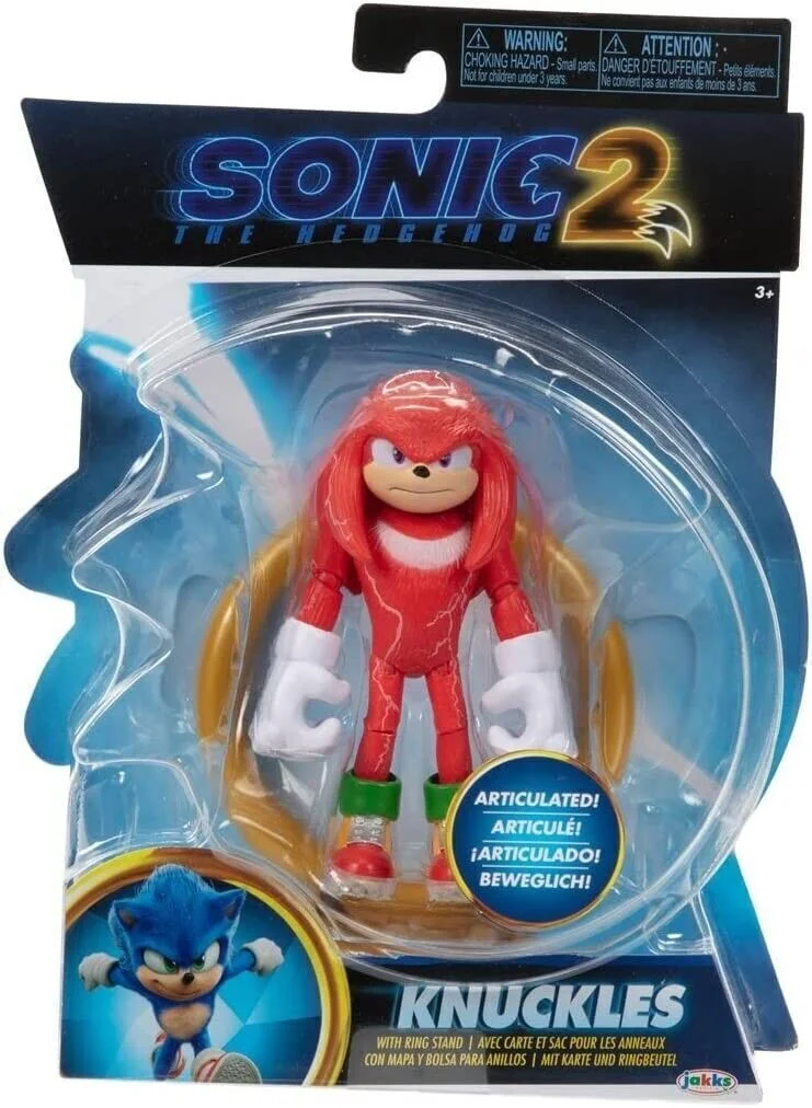 Φωτογραφία προϊόντος: Knuckles Φιγούρα 10εκ. με κρίκο και βάση Movie - Sonic The Hedgehog Jakks Pacific jpa41496