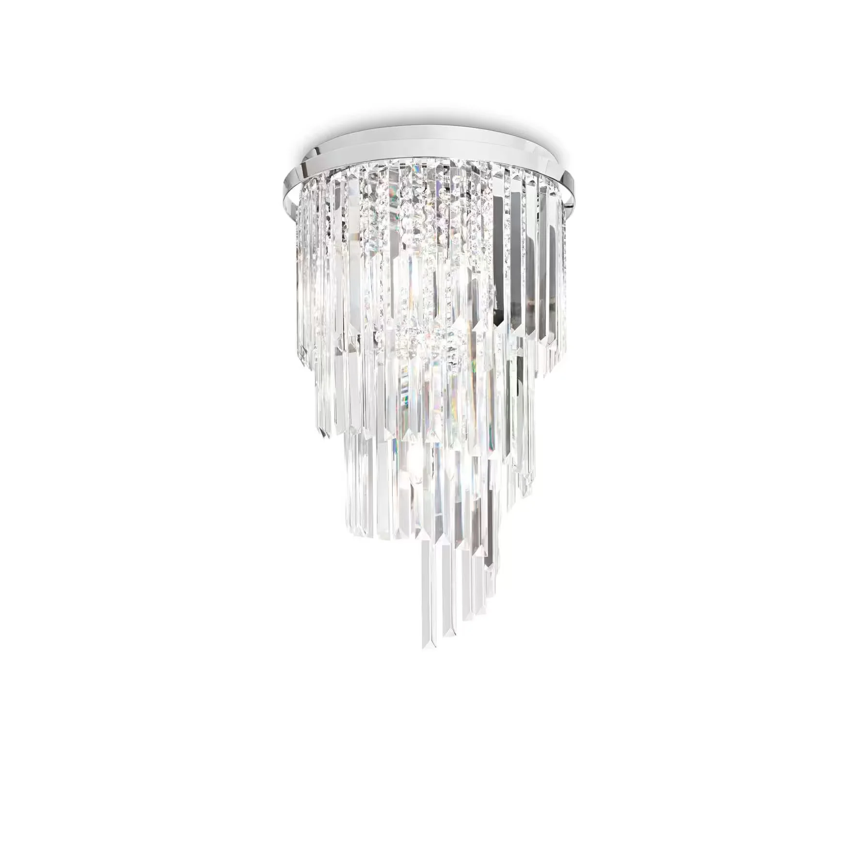 Φωτογραφία προϊόντος: Ideal lux Carlton pl12 φωτιστικό οροφής κλασσικό Ø 400 x H 660 mm Χρώμιο