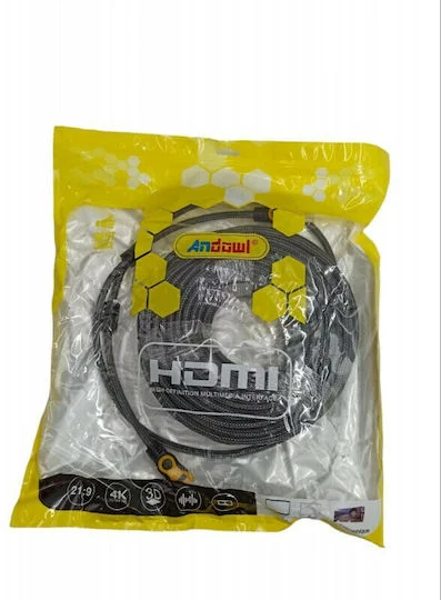 Φωτογραφία προϊόντος: Andowl Cable HDMI male - HDMI male 30m Μαύρο QHD300