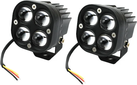 Φωτογραφία προϊόντος: Σετ 2τμχ Προβολάκια LED COB 40W Λευκού-Κίτρινου Φωτισμού IP67 OEM 30121 – Μαύρο