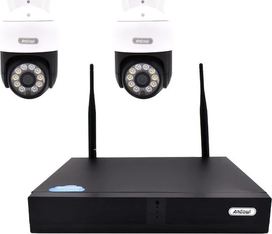 Φωτογραφία προϊόντος: Andowl Surveillance System 2 Cameras Wireless Cameras IP 8MP with Recorder Q-S2000kit