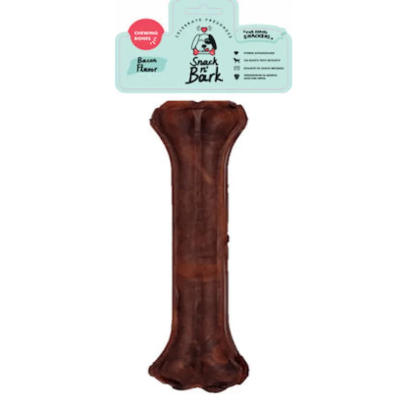 Φωτογραφία προϊόντος: Snack n Bark Bone pressed with flavor bacon 21cm 140gr 1 τμχ