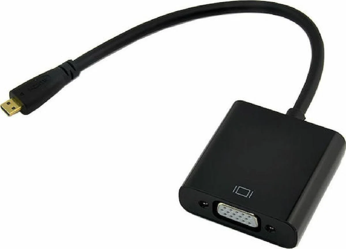 Φωτογραφία προϊόντος: Powertech Αντάπτορας Μicro HDMI σε VGA 0.20m (CAB-H032) Μαύρος