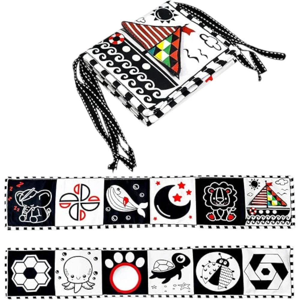 Φωτογραφία προϊόντος: Black & White Βρεφικό Υφασμάτινο Εκπαιδευτικό Βιβλίο Δραστηριοτήτων- Queen Mother