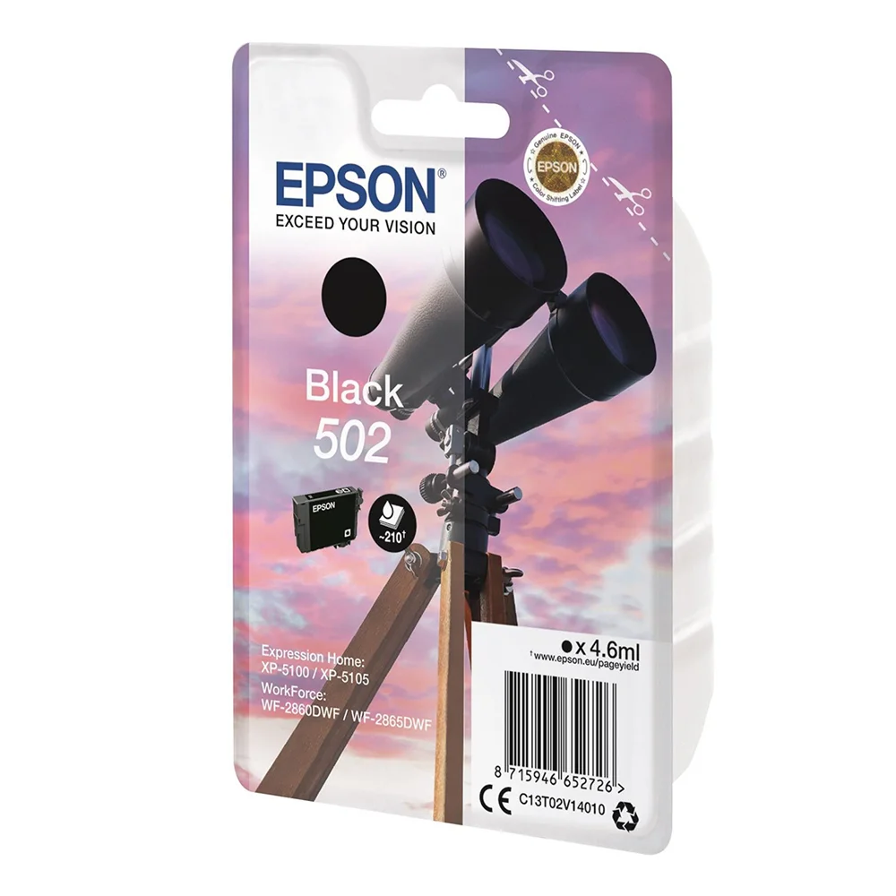 Φωτογραφία προϊόντος: Epson Μελάνι Inkjet 502 Black (C13T02V14010) (EPST02V140)