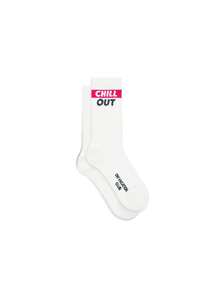 Φωτογραφία προϊόντος: Chill out white socks ON VACATION