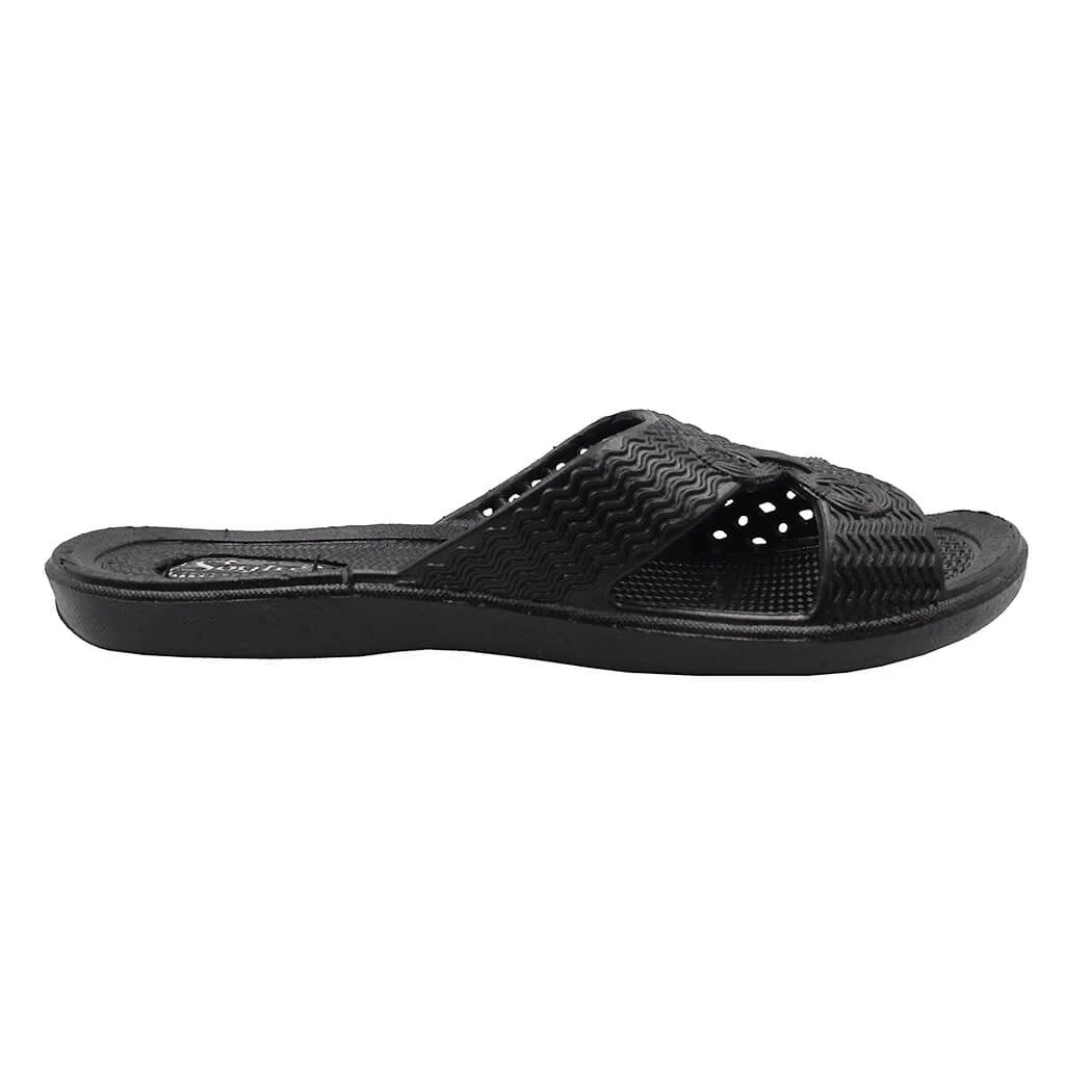 Φωτογραφία προϊόντος: e-shop shoes Λαστιχένια παντόφλα σε μαύρο