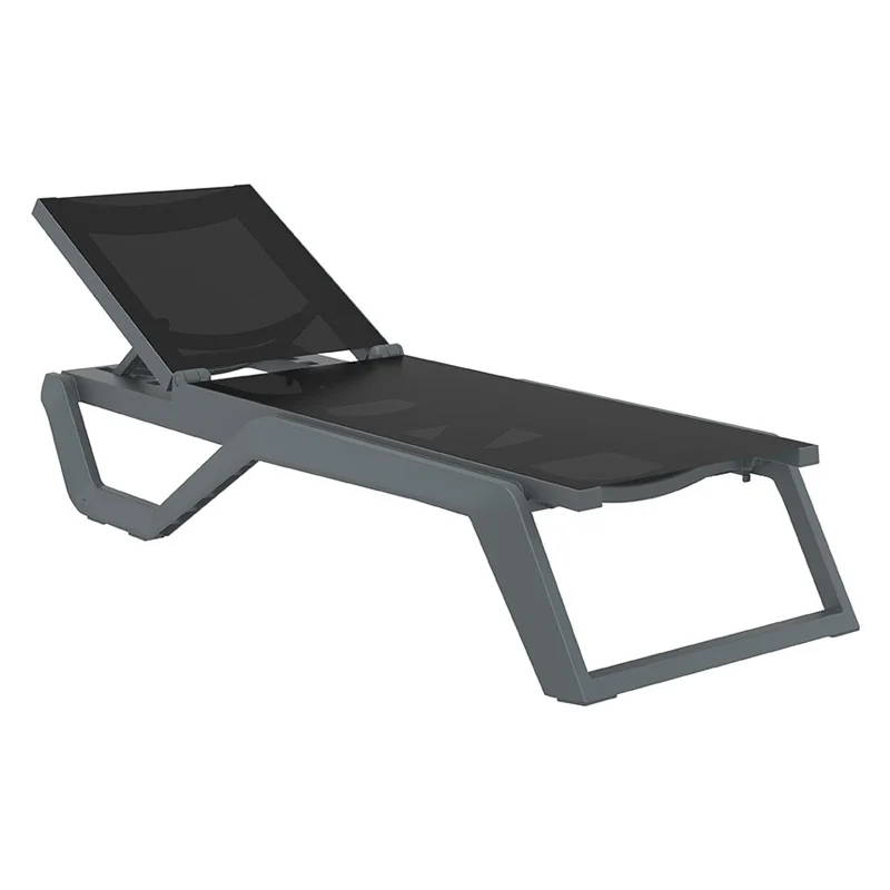 Φωτογραφία προϊόντος: RIO PRO ΞΑΠΛΩΣΤΡΑ DARK GREY/BLACK ΠΟΛ/ΝΙΟΥ 190X70X33εκ.