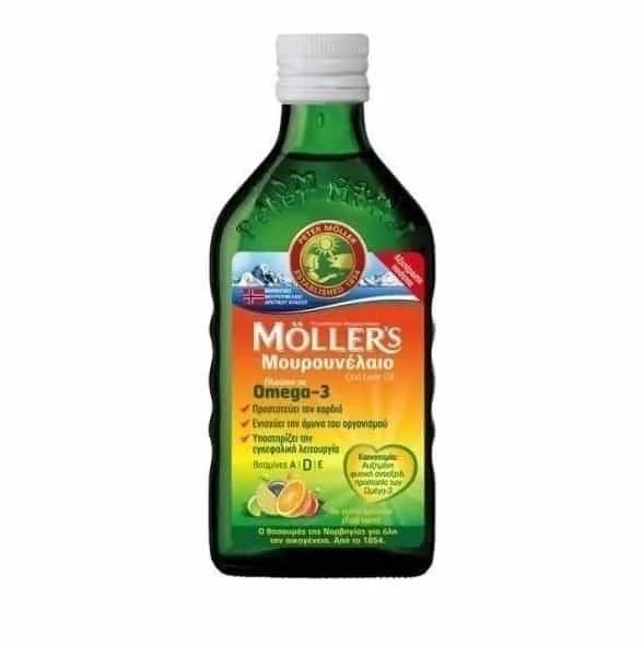 Φωτογραφία προϊόντος: Mollers Cod Liver Oil Tutti Frutti, Μουρουνέλαιο με Γεύση Φρούτων 250ml