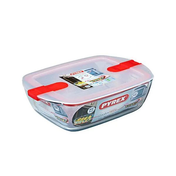 Φωτογραφία προϊόντος: Pyrex Cook & Heat Ορθογώνιο Γυάλινο Φαγητοδοχείο 2.5 Lt (MPN: 333075)