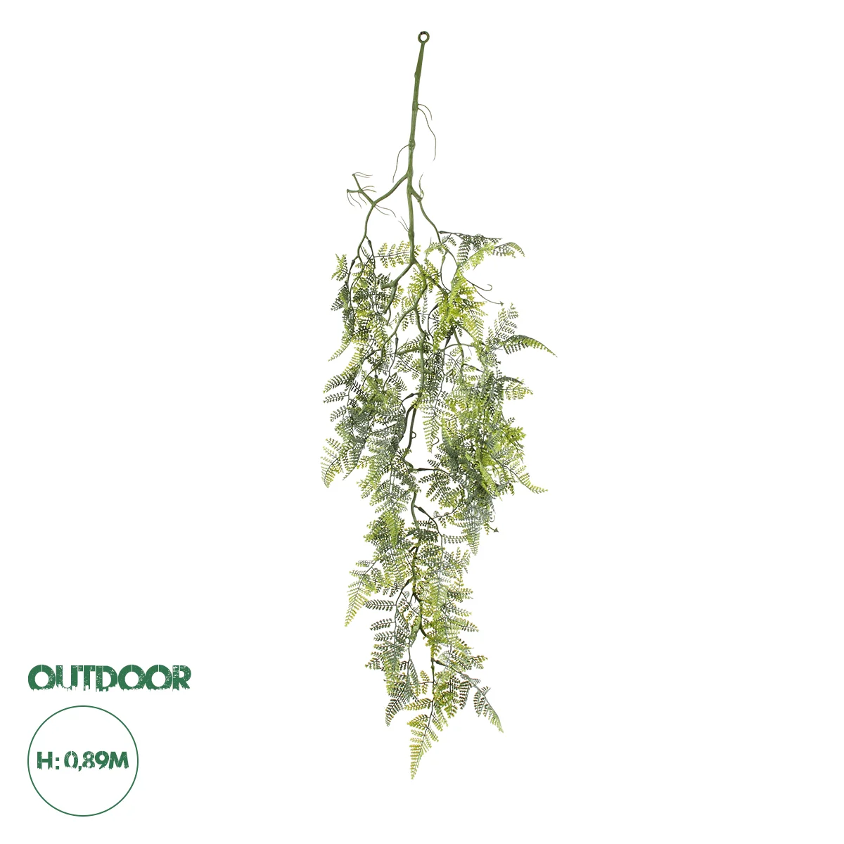 Φωτογραφία προϊόντος: GloboStar® Artificial Garden FERN HANGING BRANCH 20413 Τεχνητό Διακοσμητικό Κρεμαστό Φυτό Φτέρη Υ89cm