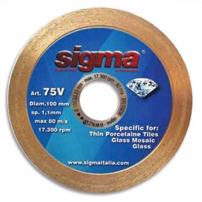 Φωτογραφία προϊόντος: Διαμαντόδισκος 100x1,2mm για κόφτες πλακιδίων - SIGMA 75V