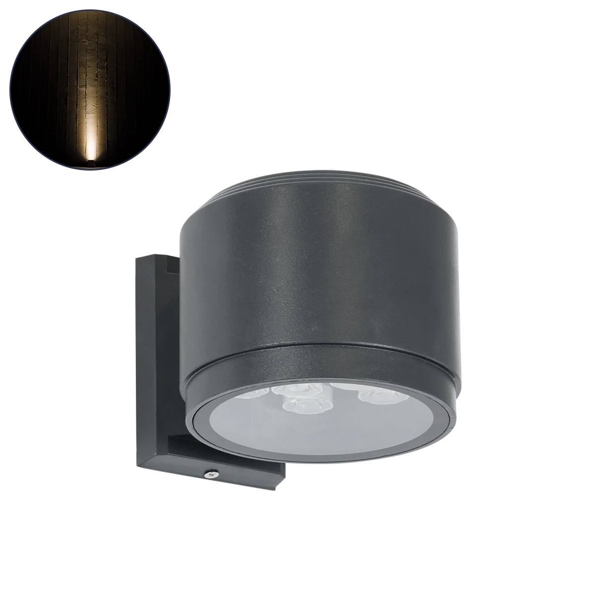 Φωτογραφία προϊόντος: GLOBOSTAR® WALLLIGHT-GONA 90483 Μοντέρνο Φωτιστικό Τοίχου - Απλίκα LED 24W 2160lm 5° DC 24V Αδιάβροχο IP67 Θερμό Λευκό 2700K - CREE COB Chip & TÜV SÜD Driver - Γκρι Ανθρακί Ματ - Μ