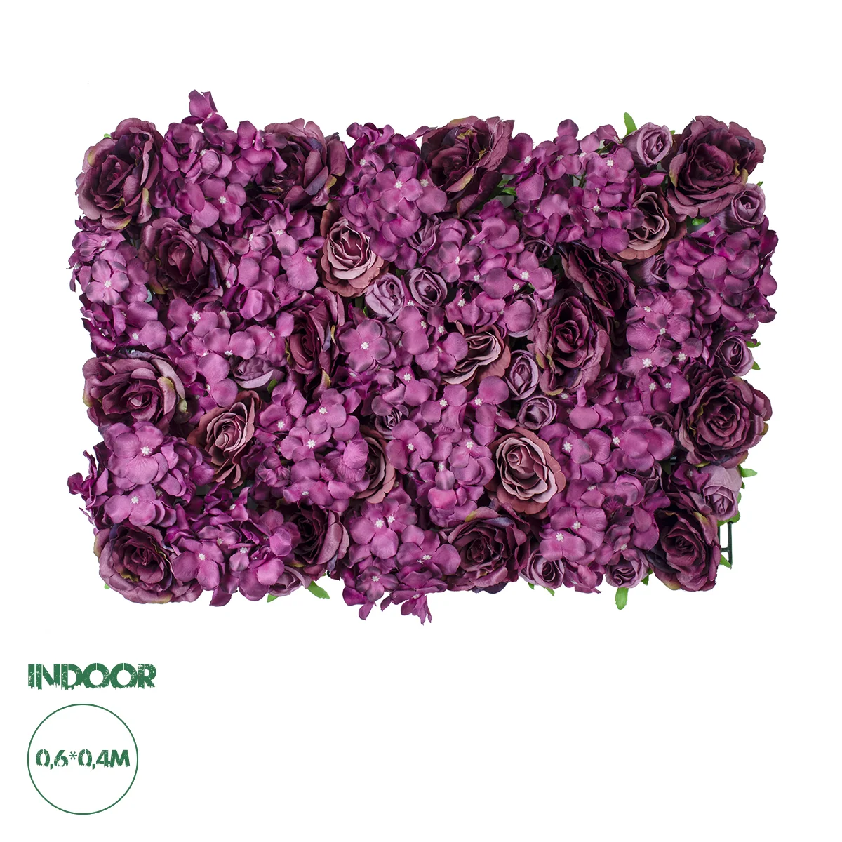 Φωτογραφία προϊόντος: GloboStar® Artificial Garden ROSES STORY 20356 Τεχνητό Διακοσμητικό Πάνελ Λουλουδιών - Κάθετος Κήπος σύνθεση Φουξ & Βυσσινί Τριαντάφυλλα Μ40 x Π60 x Υ10cm