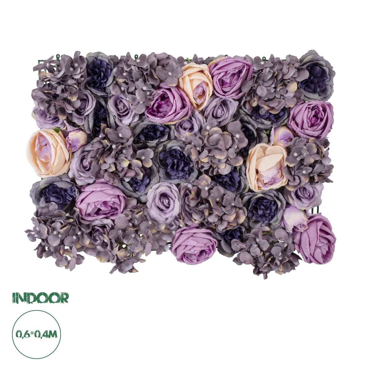 Φωτογραφία προϊόντος: GloboStar® Artificial Garden ROSES STORY 20352 Τεχνητό Διακοσμητικό Πάνελ Λουλουδιών - Κάθετος Κήπος σύνθεση Μωβ & Ροζ Τριαντάφυλλα Μ40 x Π60 x Υ8cm