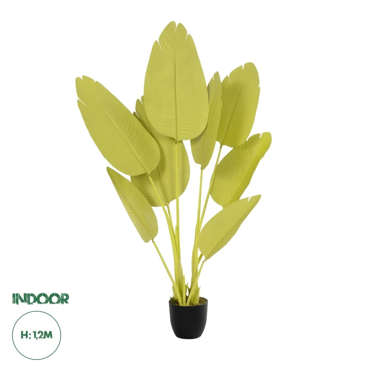 Φωτογραφία προϊόντος: GloboStar® Artificial Garden YELLOW STRELITZIA 20367 Τεχνητό Διακοσμητικό Φυτό Κίτρινη Στερλίτσια Υ120cm