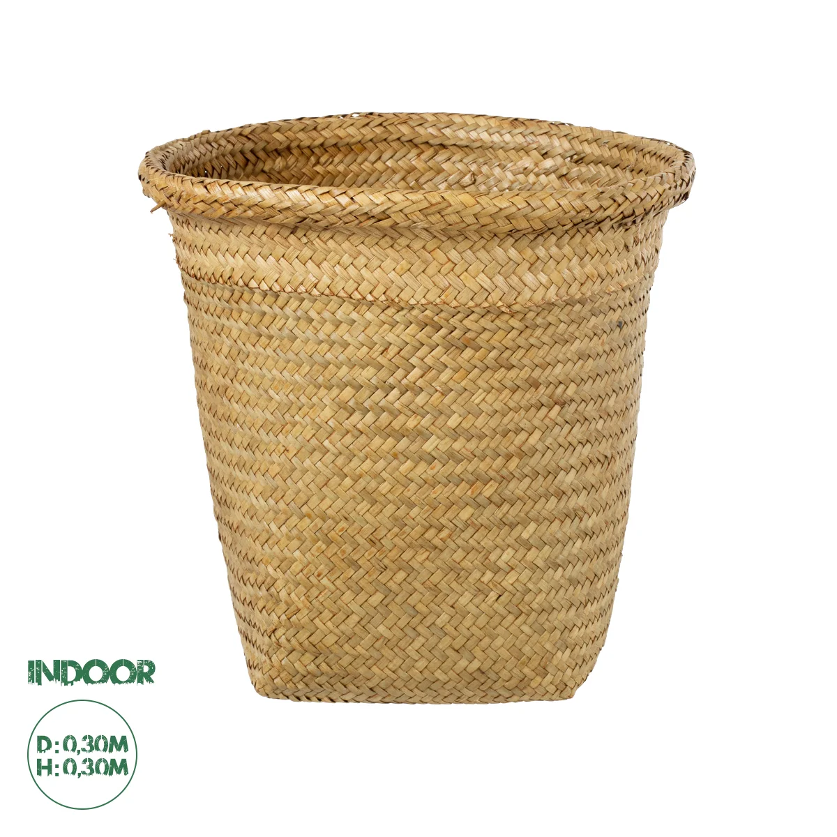 Φωτογραφία προϊόντος: GloboStar® Artificial Garden CECILIA 20344 Διακοσμητικό Ψάθινο Καλάθι - Κασπώ Γλάστρα - Flower Pot Μπεζ Φ30cm x Υ30cm