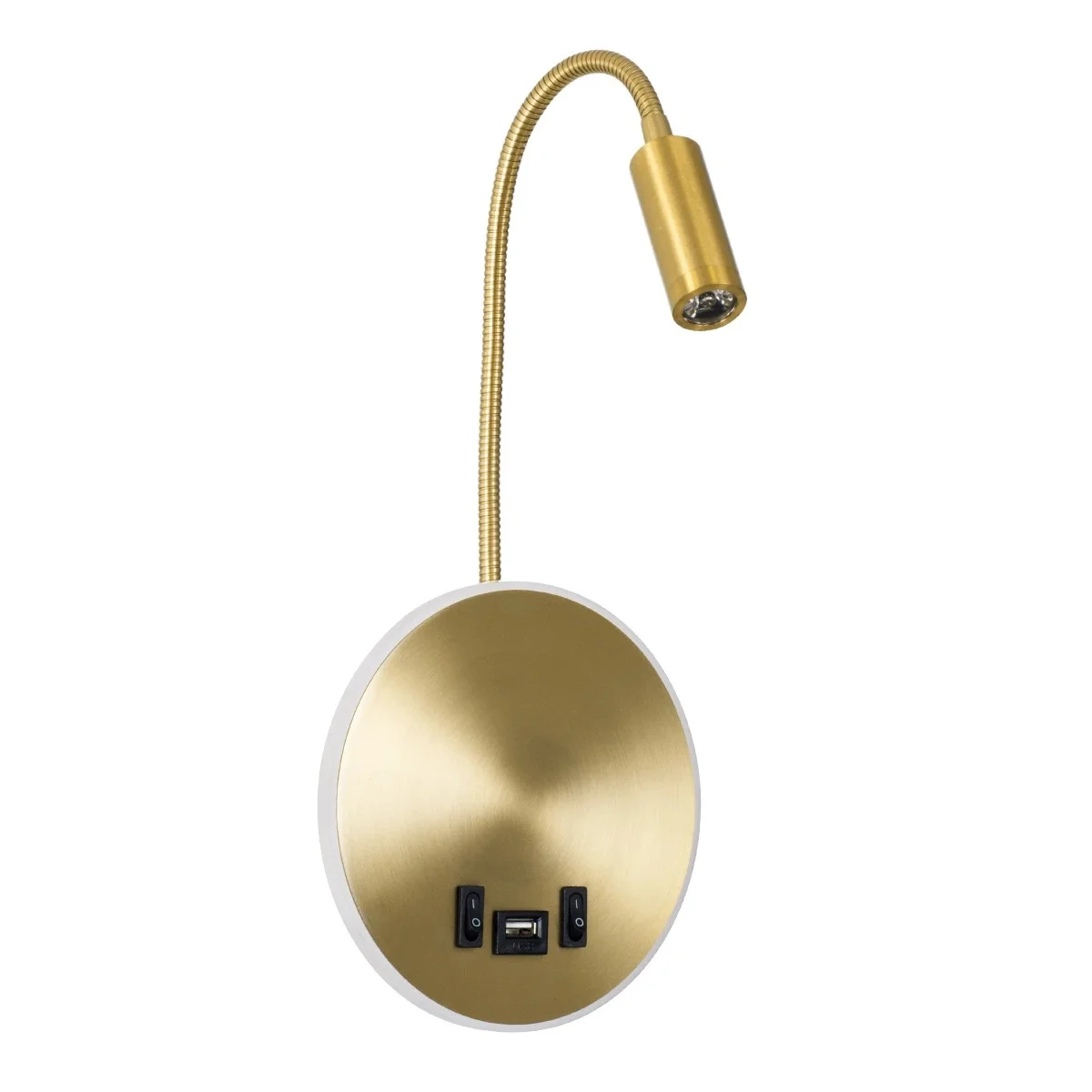 Φωτογραφία προϊόντος: GLOBOSTAR® GOOSE 60885 Μοντέρνο Φωτιστικό Τοίχου - Απλίκα Ξενοδοχείου Reading Light με Φορτιστή USB 3A LED 6W 600lm 36° & 360° AC 220-240V IP20 Φυσικό Λευκό 4500K - CREE XPE & Lumi