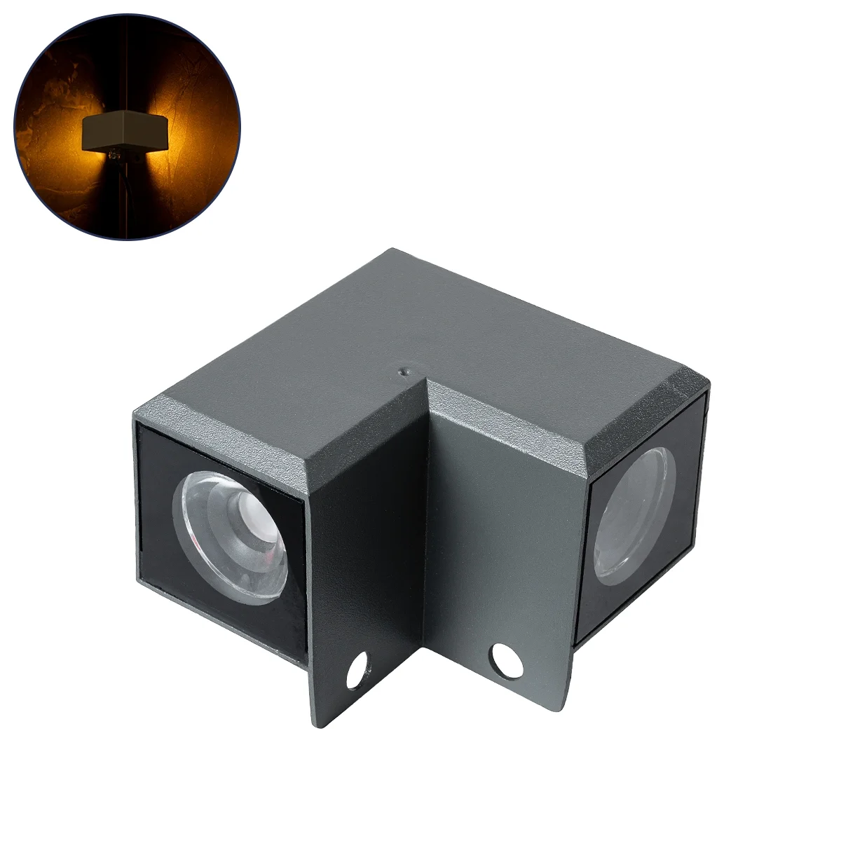 Φωτογραφία προϊόντος: GLOBOSTAR® WALLDONA 90730 Γωνιακό Φωτιστικό LED 10W 1050lm 10° DC 24V Αδιάβροχο IP66 Ultra Θερμό Λευκό 2200K Dimmable - CREE XPE Chip - Γκρι Ανθρακί - Μ8 x Π8 x Υ6cm - 3 Χρόνια Εγγ
