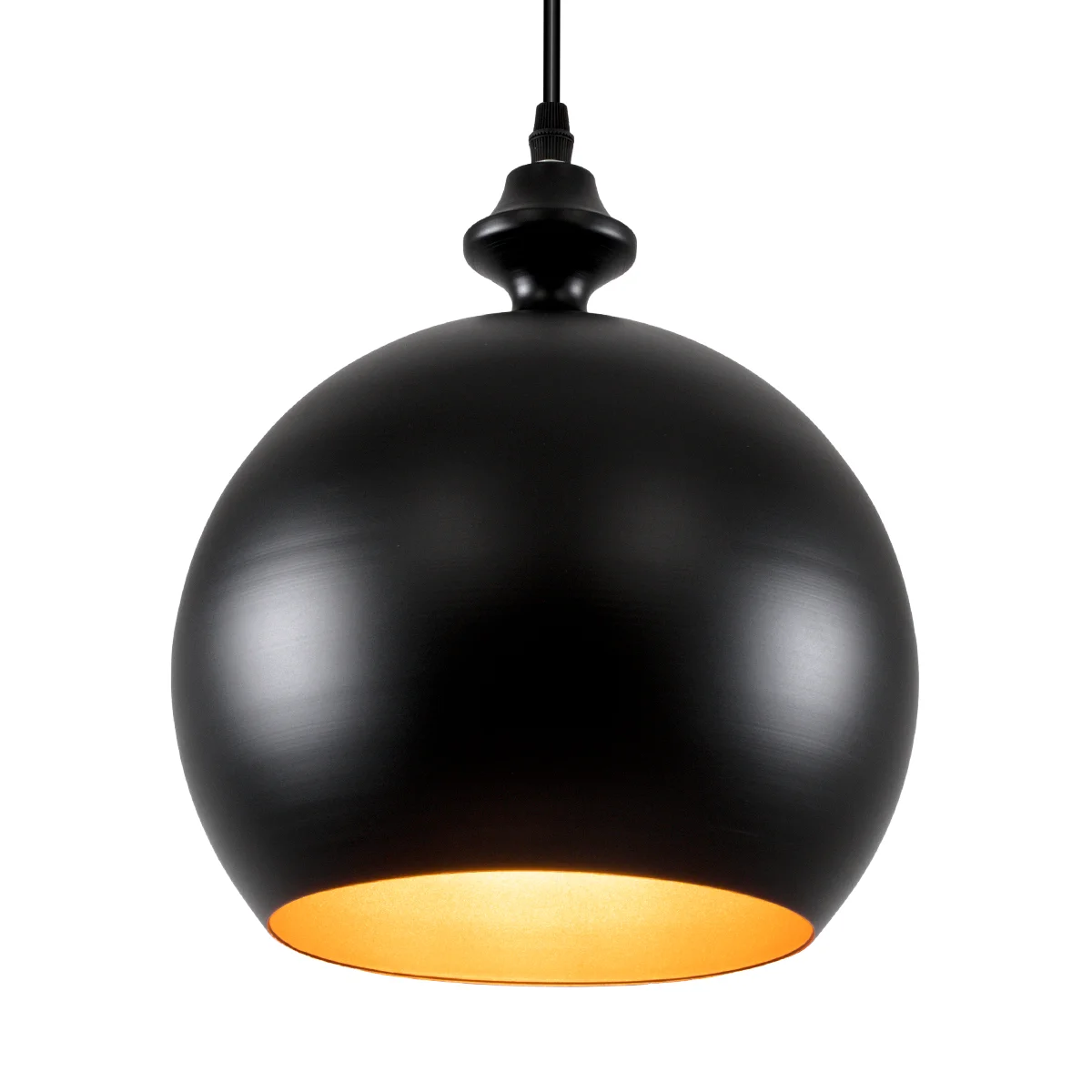 Φωτογραφία προϊόντος: GLOBOSTAR® ROCKFORD 01287-B Μοντέρνο Κρεμαστό Φωτιστικό Οροφής με Ντουί 1 x E27 AC 220-240V IP20 - Μαύρο & Χρυσό - Μ24 x Π24 x Y27cm