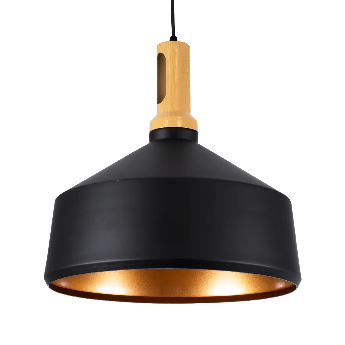 Φωτογραφία προϊόντος: GLOBOSTAR® CALYPSO 01334-B Μοντέρνο Κρεμαστό Φωτιστικό Οροφής με Ντουί 1 x E27 AC 220-240V IP20 - Μαύρο & Μπρούτζινο - Μ36 x Π36 x Υ35cm